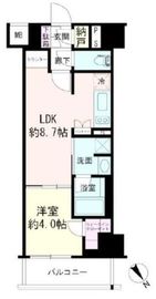 デュオステージ横濱伊勢佐木 4階 間取り図
