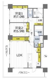 横濱ディアタワー 708 間取り図
