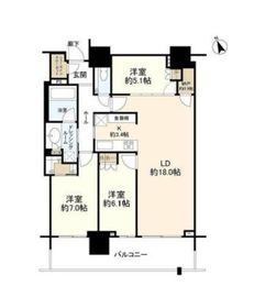 ブランズタワー芝浦 28階 間取り図