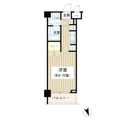 ノナプレイス渋谷富ヶ谷 304 間取り図