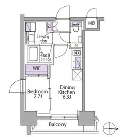イプセ目黒駒場 505 間取り図