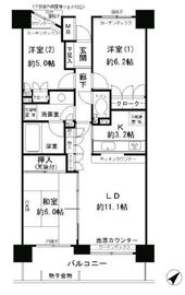 隅田川パーク・ホームズ 9階 間取り図