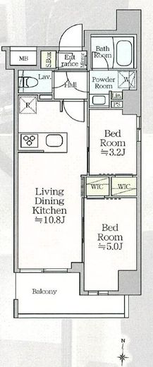 プロスタイルウェルス浅草アイル 3階 間取り図