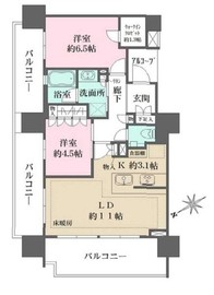 ザ・パークハウス鵠沼橘プレイス 5階 間取り図