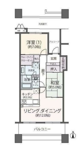 ビナマークスウエスト 18階 間取り図