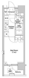 コンフォリア品川EAST 708 間取り図