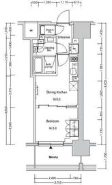 ザ・パークハビオ目白タワー 407 間取り図