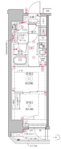 クレイシアIDZ川崎 3階 間取り図