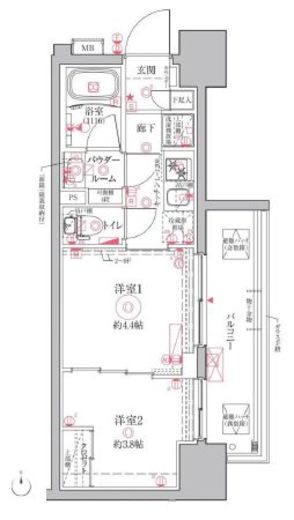 クレイシアIDZ川崎 3階 間取り図