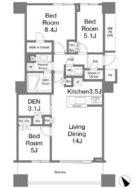 エアライズタワー 38階 間取り図