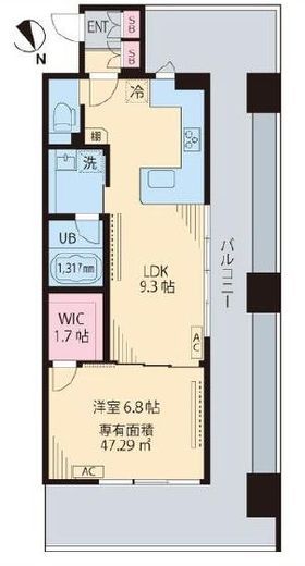 ビイルーム立川 301 間取り図