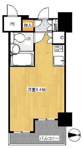 ルネ御苑プラザ 6階 間取り図