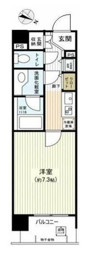 ダイアパレスグランデージ日本橋 10階 間取り図