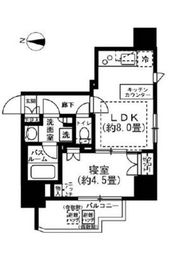 オープンレジデンシア四谷舟町 6階 間取り図