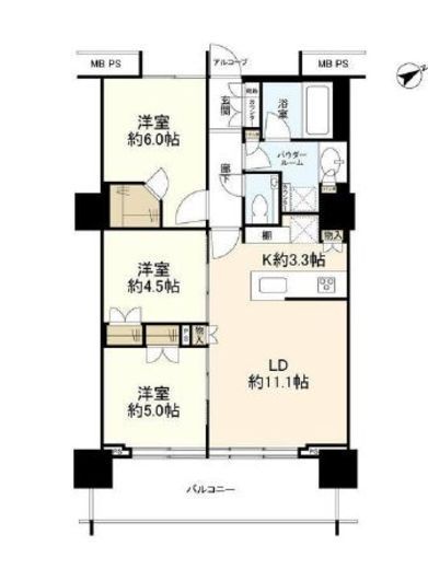 プラウドシティ蒲田 19階 間取り図