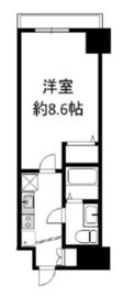 コモド川崎 606 間取り図