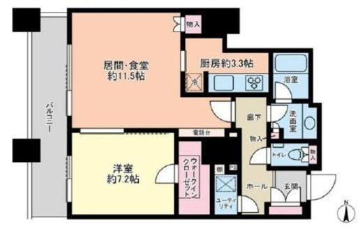 スカイライトタワー 16階 間取り図