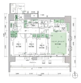 HARUMI FLAG PARK VILLAGE (晴海フラッグ パークヴィレッジ) 9階 間取り図