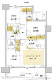 HARUMI FLAG SUN VILLAGE (晴海フラッグ サンヴィレッジ) 10階 間取り図