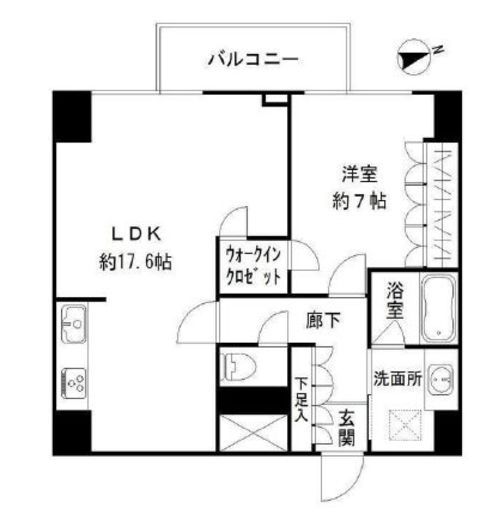 アーバンスタイル立川 707 間取り図