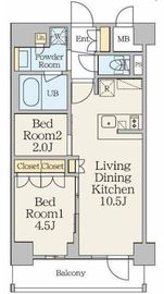 クレストコート錦糸町 202 間取り図