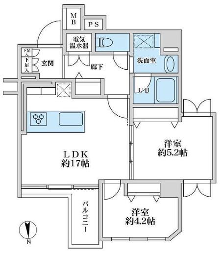 ルミナス一番町 2階 間取り図