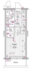 グランド・ガーラ桜木町駅前 11階 間取り図