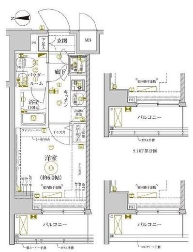 レアライズ新丸子 8階 間取り図