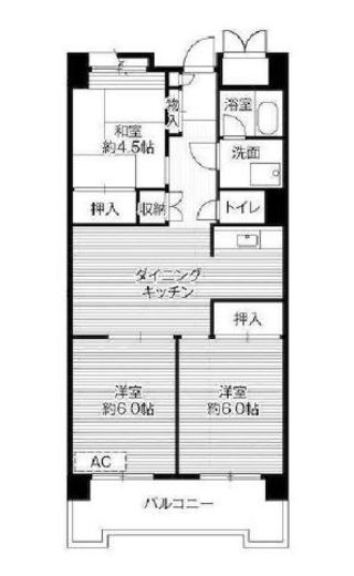 ビレッジハウス品川八潮タワー 1-518 間取り図
