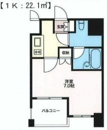 エスティメゾン浅草駒形 1003 間取り図