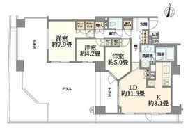 ブランズ文京小石川パークフロント 1階 間取り図