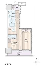 エスティメゾン錦糸町2 1306 間取り図