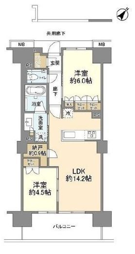 プラウドシティ方南町 9階 間取り図