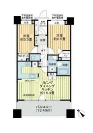 ライオンズマンション横濱元町キャナリシア 2階 間取り図