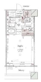 コンシェリア西新宿タワーズウエスト 19階 間取り図