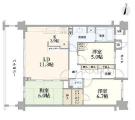 イトーピア桜新町イストハウス 4階 間取り図