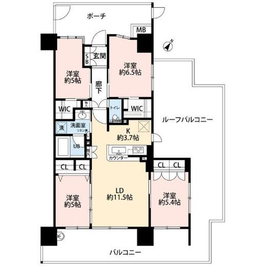 オークプレイス豊洲 7階 間取り図