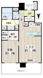 クレッセント川崎タワー 12階 間取り図