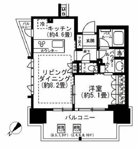 ヴェレーナグラン北赤羽マナープレイス 7階 間取り図