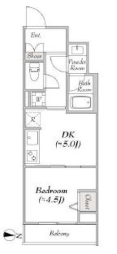 ルミークアン東陽町 402 間取り図