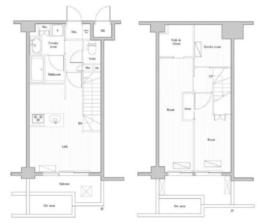レジデンス桜新町ガーデン 103 間取り図