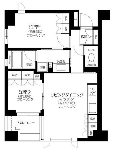 コスモ・イオ桜新町 5階 間取り図