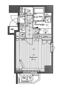 グランド・ガーラ南麻布 4階 間取り図