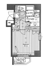 グランド・ガーラ南麻布 4階 間取り図