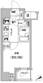 ドルチェ日本橋キャナルシティー 5階 間取り図