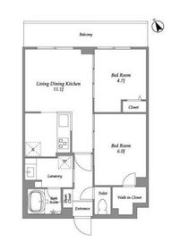 EMパレス田園調布 411 間取り図