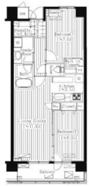 プライムアーバン東中野コート (PRIME URBAN 東中野 COURT) 612 間取り図