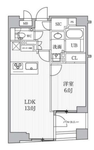 シーズンフラッツ日本橋人形町プレミア 702 間取り図