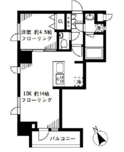 ファインクレスト護国寺 501 間取り図