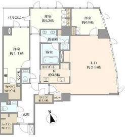 パークマンション三田綱町ザフォレスト 3階 間取り図